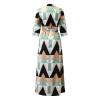 Wrap Dress for Women Fashion Short Sleeve V Neck Midi Dresses Printed A-Line Dress with Belt view 4