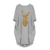 Shirt Dress for Women Casual Crew Neck Long Sleeve Loose fit Midi Shift Dresses with Pockets view 3