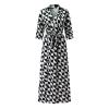 Wrap Dress for Women Fashion Short Sleeve V Neck Midi Dresses Printed A-Line Dress with Belt view 3
