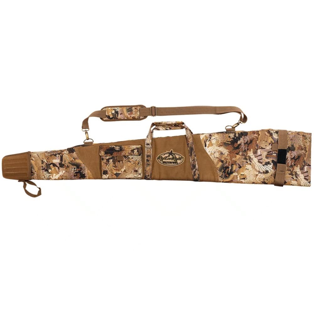 Rig'Em Right Waterfowl 53" Full Choke Water Repellant Floating Gun Case with Thick Flotation, Metal Hardware, and Padded Adjustable Shoulder Strap (Optifade Marsh)