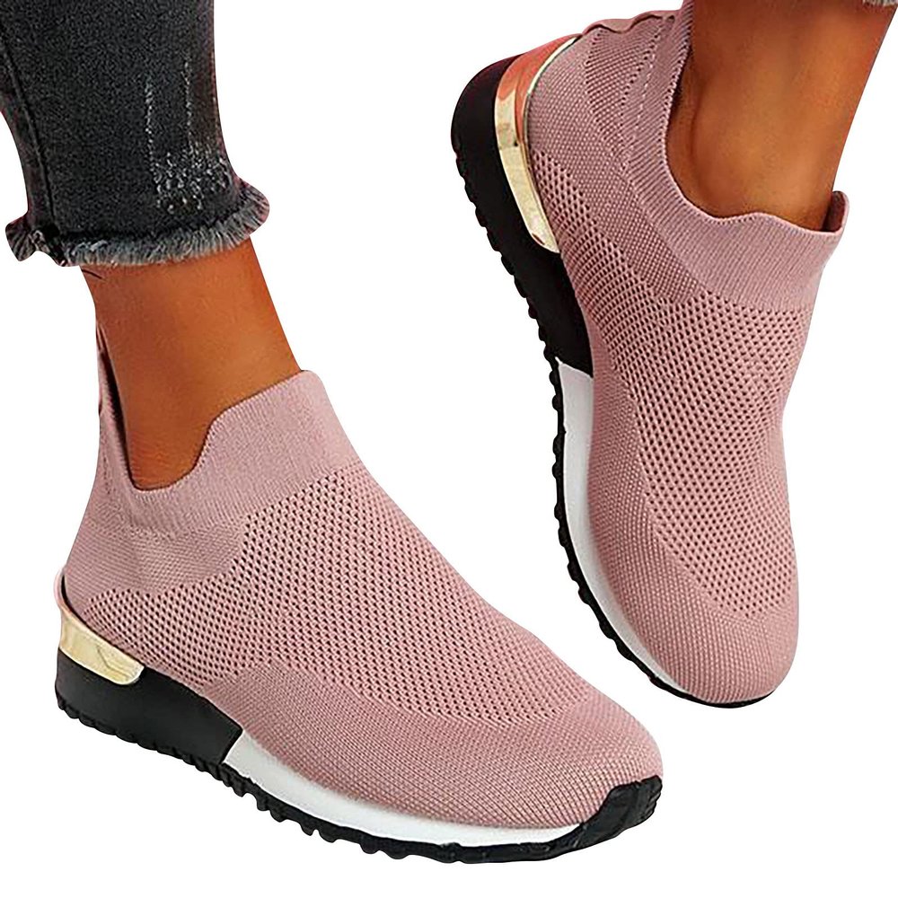 Air Cushion Slip On Walking Shoes Orthopedic Diabetic Walking Shoes for Women, Casual Platform Mesh Sneaker Sandals 2021 New