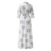 Wrap Dress for Women Fashion Short Sleeve V Neck Midi Dresses Printed A-Line Dress with Belt view 4
