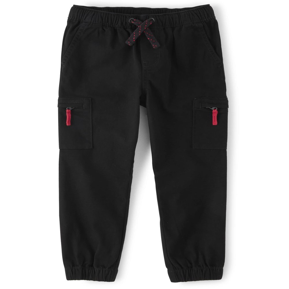 Gymboree,and Toddler Woven Pull on Cargo Jogger Pants,Black,18-24 Months