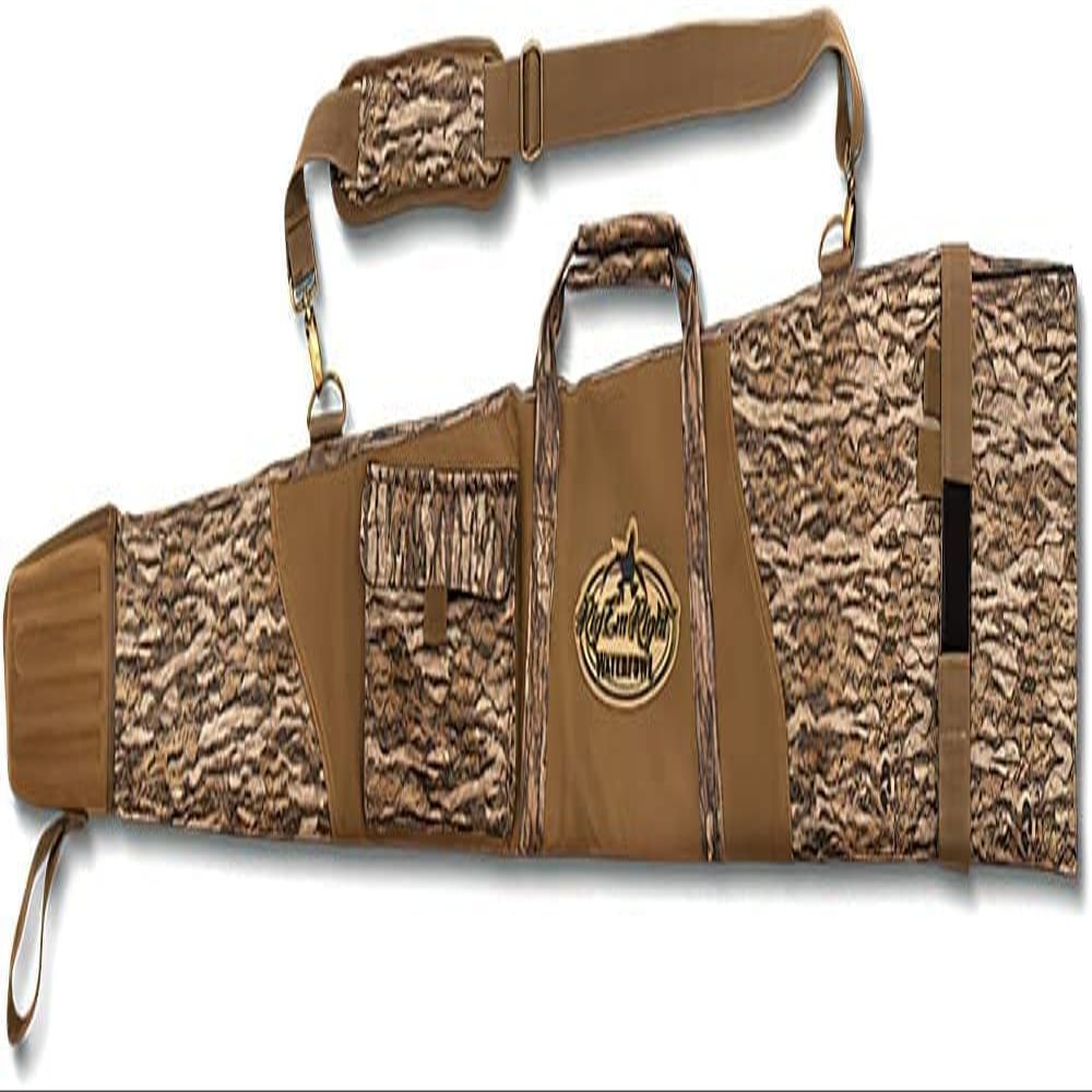 Rig'Em Right Waterfowl 53" Full Choke Water Repellant Floating Gun Case with Thick Flotation, Metal Hardware, and Padded Adjustable Shoulder Strap (Mossy Oak Bottomlands)