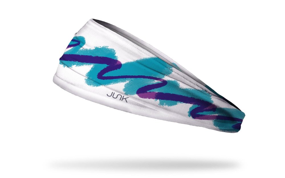 JUNK Brands Big Bang Lite Headband - Moisture-Wicking, Performance Fabric, Non-Slip, Sports Sweatband for Men & Women - One Size - Jazzy