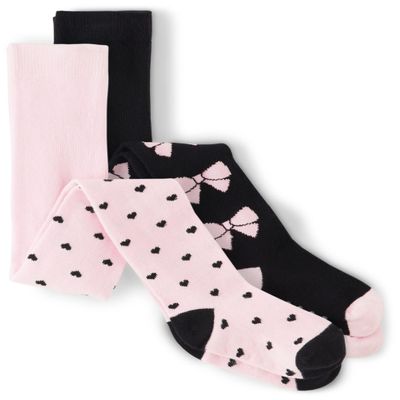 Gymboree,and Toddler Tights,Pink Bow/Polka Dots 2 Pack,12-24 MONTHS