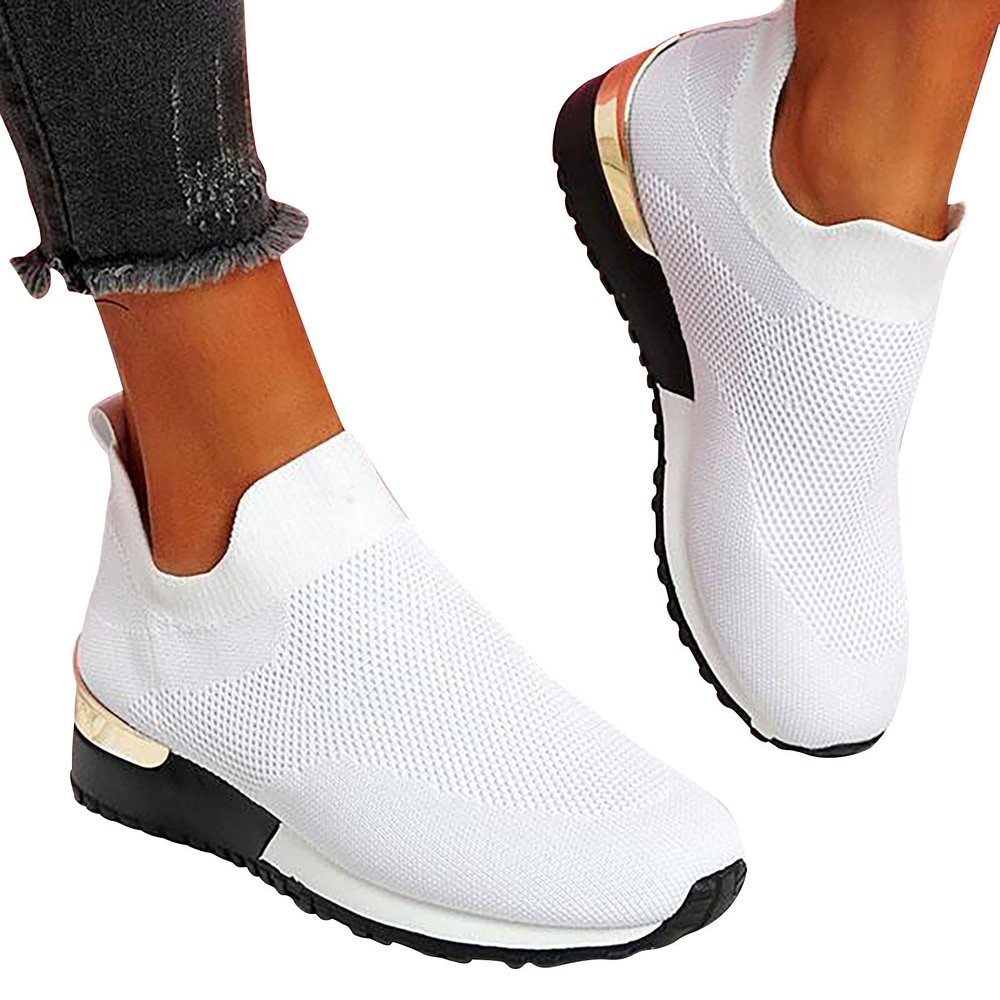 Air Cushion Non-Slip Walking Shoes Orthopedic Diabetic Breathable Mesh Slip-on Wedge Slipper Casual Baotou Elastic Band Platform Sandals
