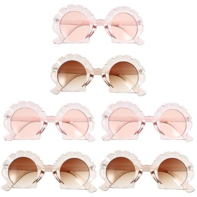 GALPADA Baby Toddler Eyeglasses 6 Pairs Shell outdoor beach eyewear cute outdoor sunglasses beach sunglasses Irregular Child Irregular