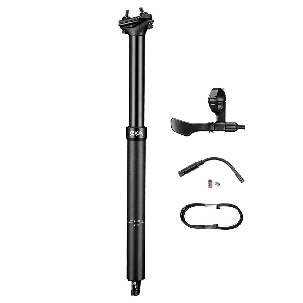 EXA Form 900i 30.9mm/31.6mm Remote Control Dropper Post with 1x Lever kit and Cable in Housing, 100mm/120mm Travel Dropper Seatpost-30.9mm X 395mm