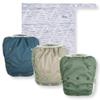 Nora's Nursery Reusable Swim Diapers and Wet Bag - One Size Fully Adjustable - Hamptons Unisex 3 Pack with Wet Bag view 1