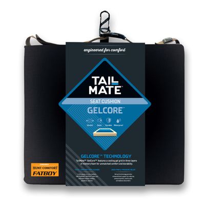 Tail Mate GelCore Premium Seat Cushion with Memory Foam for Stadium Seats, Office, Home, Car, Hunting, Travel, and More, Black
