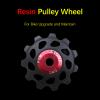 DJC Stone Bearing Pulley Wheel Gear Guide Roller 11t 13t 15t 17t MTB Road Bike Rear Derailleur for Shimano for Sram Over Sized Ordinary Tooth Pulley (red Hollow, 11T) view 2