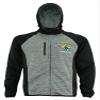 Mens NFL Heathered Grey Solid Fleece Full Zip Hooded Jacket, Jacksonville Jaguars Small view 3
