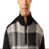 Stacy Adams Men's Faux Leather Trimmed Dressy Sweater (Medium, 4413-BLACK) view 2