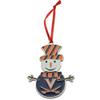 Virginia Cavaliers (UVA) Snowman Metal Christmas Ornament view 1