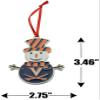 Virginia Cavaliers (UVA) Snowman Metal Christmas Ornament view 2