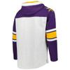 47 Men's Minnesota Vikings Heather Gray Gridiron Lace-Up Pullover Hoodie view 3