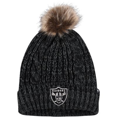 47 Women's Black Las Vegas Raiders Meeko Cuffed Knit Hat with Pom