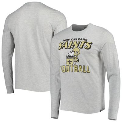 47 Men's Heathered Gray New Orleans Saints Dozer Franklin Long Sleeve T-Shirt
