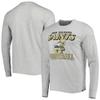 47 Men's Heathered Gray New Orleans Saints Dozer Franklin Long Sleeve T-Shirt view 1