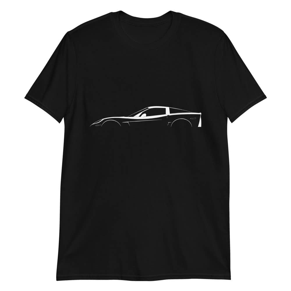 JG Infinite 'Vette C6 Outline 6th Gen Vette Owner Short-Sleeve Unisex T-Shirt Black
