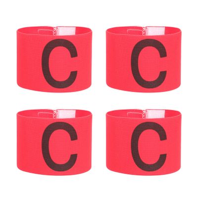 DECHOUS 4pcs Professional Captain Bands Wear-Resistant Football Bands Sports Headband Compact Arm for Team Sports