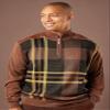 Stacy Adams Men's Faux Leather Trimmed Dressy Sweater (Medium, 4413-BROWN) view 4