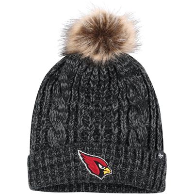 47 Women's Black Arizona Cardinals Meeko Cuffed Knit Hat with Pom