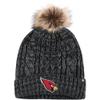 47 Women's Black Arizona Cardinals Meeko Cuffed Knit Hat with Pom view 1