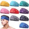 Men's Sweatbands for Workout: Camo Headband, Wide Sweat-Absorbing Head Band for Basketball, Football, Cycling, Running, Yoga, 4.7 x 9.8 Inch (Bandanna Style) view 1
