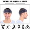 Men's Sweatbands for Workout: Camo Headband, Wide Sweat-Absorbing Head Band for Basketball, Football, Cycling, Running, Yoga, 4.7 x 9.8 Inch (Bandanna Style) view 3