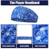 Men's Sweatbands for Workout: Camo Headband, Wide Sweat-Absorbing Head Band for Basketball, Football, Cycling, Running, Yoga, 4.7 x 9.8 Inch (Bandanna Style) view 4