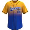Custom Gradient Baseball Jersey Stitched/Printed Personanlized Button Down Shirts Sports Uniform for Men Women Youth Gold&Royal-g view 1