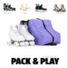 Fydelity Roller Skate Bags for Women | Convertible Roller Skate Backpack | Heavy Duty Skating Bag for Boys & Girls - Purple view 3