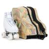Fydelity Roller Skate Bags for Women | Converts 2 Roller Skate Backpack | Heavy Duty Roller Skating Bag for Girls | Ice Skating Bag for Girls Gift |Figure, Quad Skate, Ice Skate Bag- Holographic Gold view 1