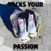 Fydelity Roller Skate Bags for Women | Converts 2 Roller Skate Backpack | Heavy Duty Roller Skating Bag for Girls | Ice Skating Bag for Girls Gift |Figure, Quad Skate, Ice Skate Bag- Holographic Gold view 2