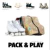 Fydelity Roller Skate Bags for Women | Converts 2 Roller Skate Backpack | Heavy Duty Roller Skating Bag for Girls | Ice Skating Bag for Girls Gift |Figure, Quad Skate, Ice Skate Bag- Holographic Gold view 3