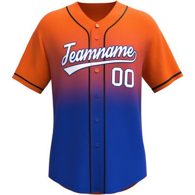 Custom Gradient Baseball Jersey Stitched/Printed Personanlized Button Down Shirts Sports Uniform for Men Women Youth