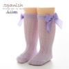 Baby Infants Toddlers Girls Knee High Socks 1 Pack Bow Long Stockings Ruffled Socks Kids Gifts (Purple, 3-5 Years) view 2