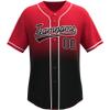 Custom Gradient Baseball Jersey Stitched/Printed Personanlized Button Down Shirts Sports Uniform for Men Women Youth Red&Black-g view 1