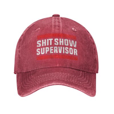 BATHER Hat Shit Show Supervisor Hat for Women Baseball Hat Adjustable Caps Red