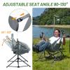 Timber Ridge Hammock Camping Chair with Adjustable Backrest, Heavy Duty Folding Hammock Chair Supports 300lbs, Portable Hammock Chair for Camping, Travelling and Patio, Grey view 4