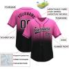 Custom Gradient Baseball Jersey Stitched/Printed Personanlized Button Down Shirts Sports Uniform for Men Women Youth Pink&b-g view 2