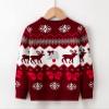 Christmas Toddler Boys Girls Cartoon Dinosaur Santa Prints Sweater Long Sleeve Warm Knitted Pullover Knitwear Tops view 3