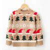Christmas Toddler Boys Girls Cartoon Dinosaur Santa Prints Sweater Long Sleeve Warm Knitted Pullover Knitwear Tops view 2