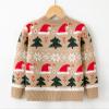 Christmas Toddler Boys Girls Cartoon Dinosaur Santa Prints Sweater Long Sleeve Warm Knitted Pullover Knitwear Tops view 3