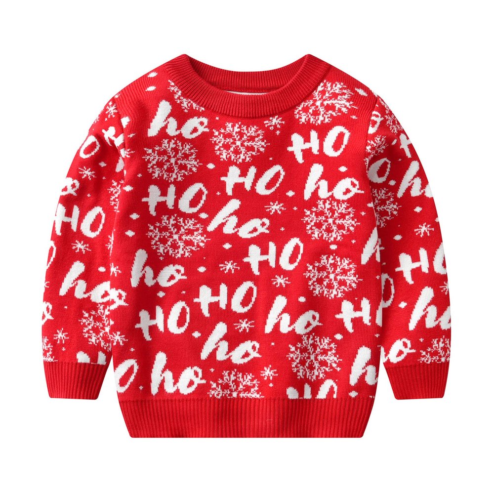 Christmas Toddler Boys Girls Cartoon Dinosaur Santa Prints Sweater Long Sleeve Warm Knitted Pullover Knitwear Tops