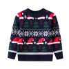 Christmas Toddler Boys Girls Cartoon Dinosaur Santa Prints Sweater Long Sleeve Warm Knitted Pullover Knitwear Tops view 1
