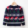 Christmas Toddler Boys Girls Cartoon Dinosaur Santa Prints Sweater Long Sleeve Warm Knitted Pullover Knitwear Tops view 2