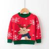 Christmas Toddler Boys Girls Cartoon Dinosaur Santa Prints Sweater Long Sleeve Warm Knitted Pullover Knitwear Tops view 2